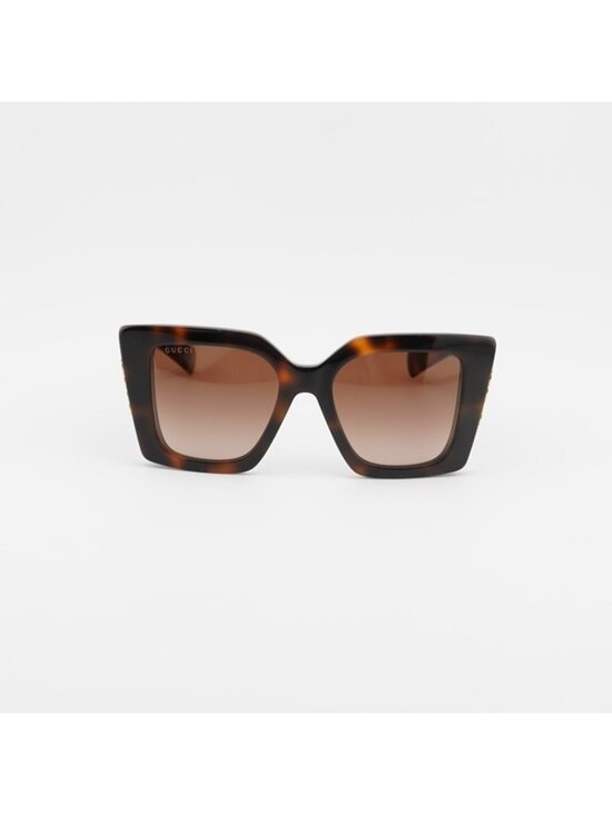 Gucci GG2039S 002 Sunglasses Havana Butterfly Frame, Brown Gradient Lenses main image 7